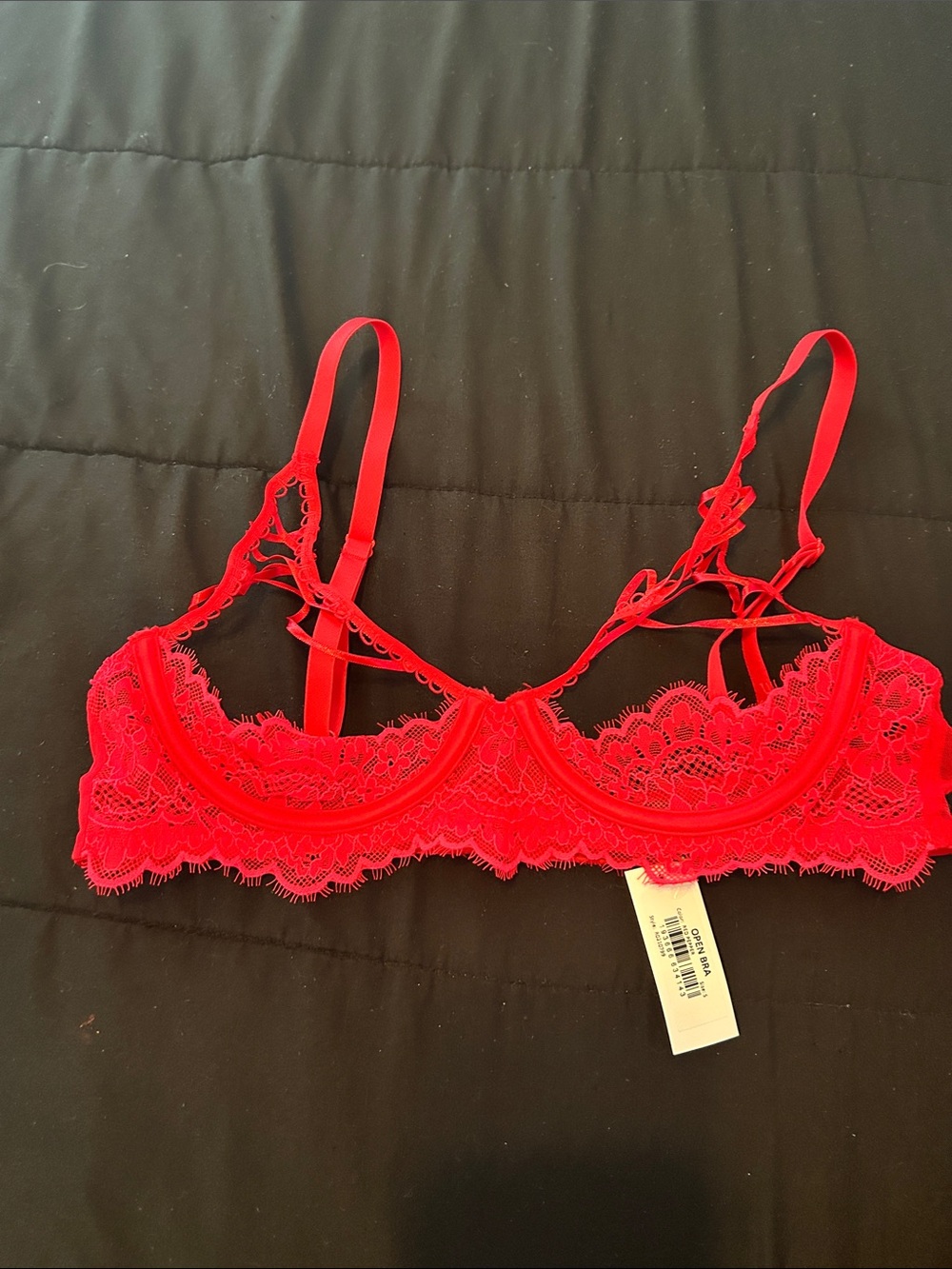 Wacoal Red Lace Balconette Bra with Strappy Detail